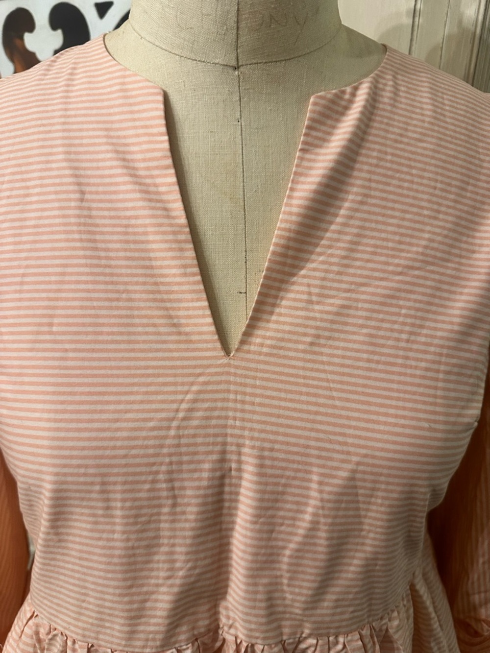 Tuckernuck Peach-Striped Embroidered Babydoll Dress - Picture 7 of 11